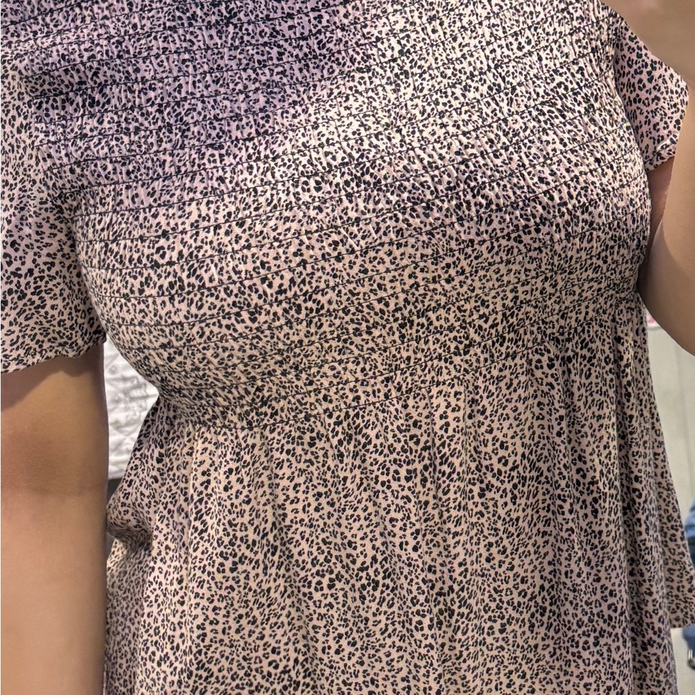 Pink Leopard Print Women's Top